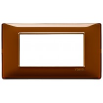 Placca Vimar Plana 4 moduli Reflex tabacco in tecnopolimero 14654.49