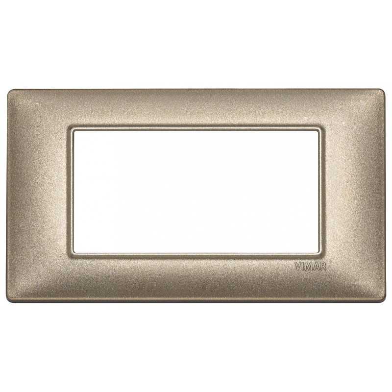 Placca 4 moduli bronzo metallizzato Vimar Plana 14654.70
