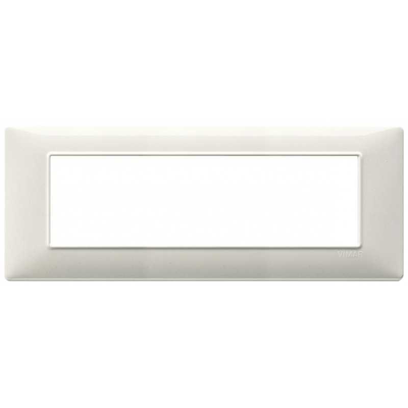 Placca Vimar Plana 7 moduli bianco granito in tecnopolimero 14657.06