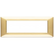 Placca Vimar Plana 7 moduli oro lucido in tecnopolimero 14657.24