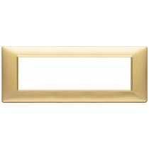 Placca Vimar Plana 7 moduli oro opaco in tecnopolimero 14657.25