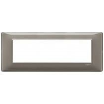 Placca Vimar Plana 7 moduli Reflex cenere in tecnopolimero 14657.40