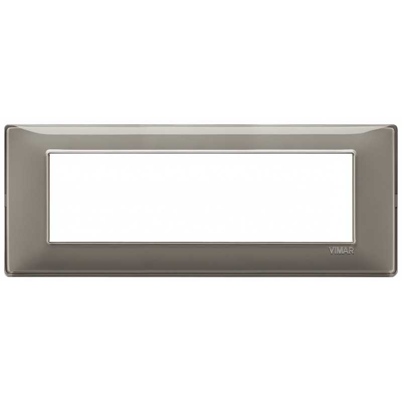 Placca Vimar Plana 7 moduli Reflex cenere in tecnopolimero 14657.40