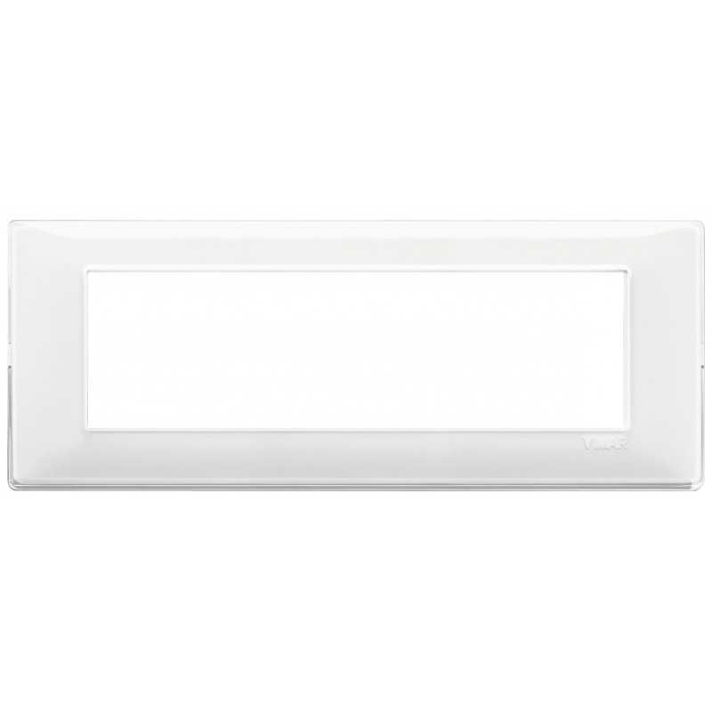 Placca Vimar Plana 7 moduli Reflex neve in tecnopolimero 14657.41