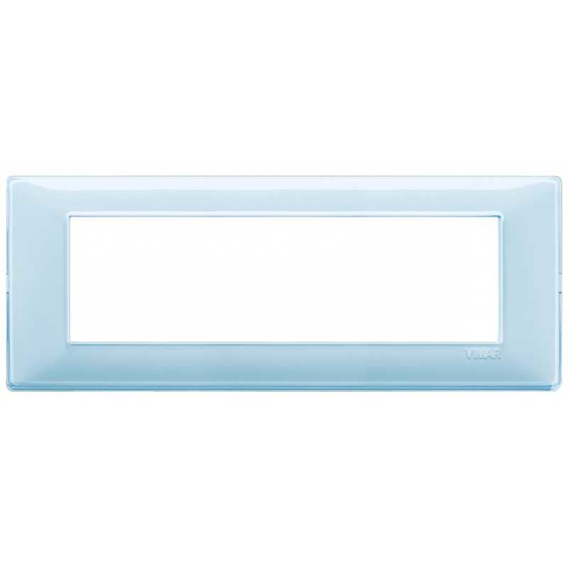 Placca Vimar Plana 7 moduli Reflex acqua in tecnopolimero 14657.45
