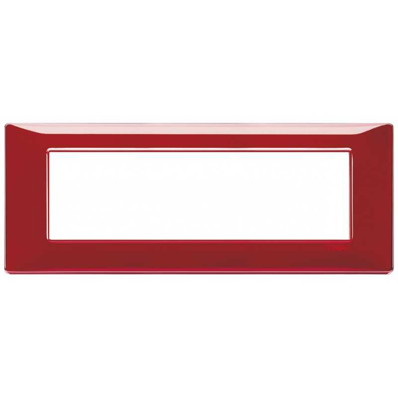 Placca Vimar Plana 7 moduli Reflex rubino in tecnopolimero 14657.51