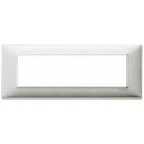 Placca Vimar Plana 7 moduli alluminio spazzolato 14657.81