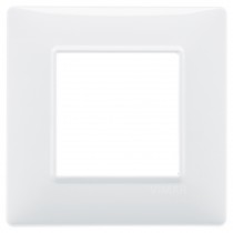 Placca Vimar Plana 2 moduli bianco in tecnopolimero 14642.01