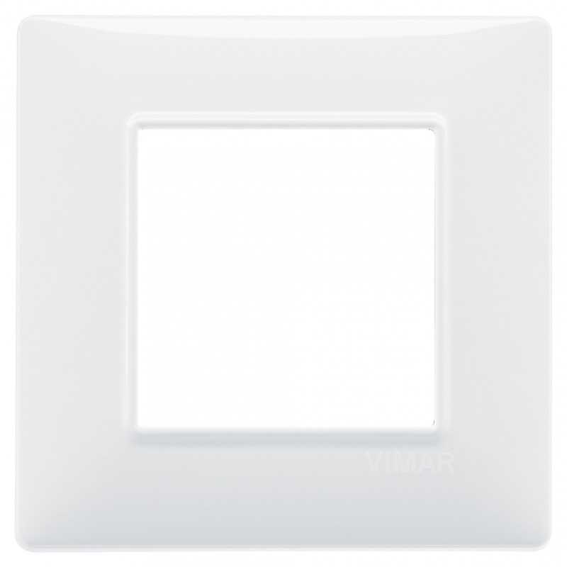 Placca Vimar Plana 2 moduli bianco in tecnopolimero 14642.01