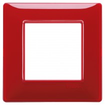 Placca Vimar Plana 2 posti, Reflex rubino in tecnopolimero 14642.51
