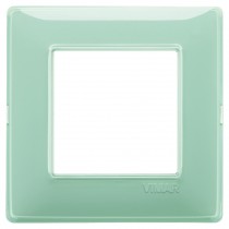 Placca Vimar Plana 2 moduli Reflex menta in tecnopolimero 14642.44