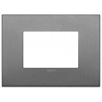 Placca Classic Vimar Arkè  3 moduli metallo ardesia matt 19653.02