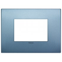 Placca Vimar Arkè  3 moduli blu matt in tecnopolimero 19653.76