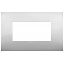 Placca Vimar Arkè Classic  4 moduli argento in metallo 19654.03