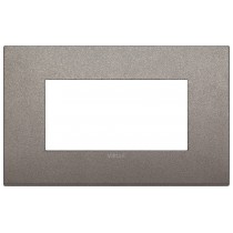 Placca Vimar Arkè Classic 4 moduli titanio matt in metallo 19654.04
