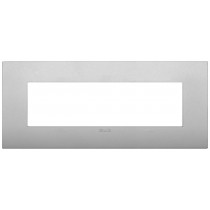 Placca Vimar Arkè 7 moduli silver matt in tecnopolimero  19657.79