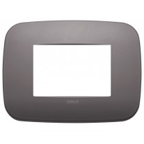 Placca Vimar Arkè Round 3 moduli Metallo nichel dark codice 19683.29