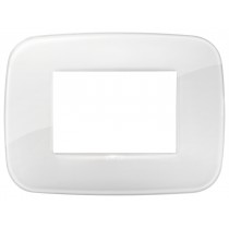 Placca Vimar Arkè Round Total Look 3 moduli Reflex ghiaccio 19683.B66