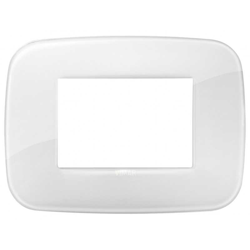 Placca Vimar Arkè Round Total Look 3 moduli Reflex ghiaccio 19683.B66