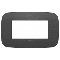 Placca Vimar Arkè Round 4 moduli Metallo grafite matt 19684.21