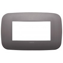 Placca Vimar Arkè Round 4 moduli Metallo nichel dark 19684.29