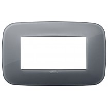 Placca Vimar Arkè Round 4 moduli Reflex grigio fumè 19684.61