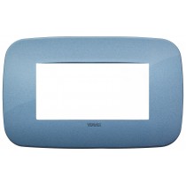 Placca Vimar Arkè Round 4 moduli blu in tecnopolimero 19684.86