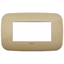 Placca Vimar Arkè Round 4 moduli oro antico tecnopolimero 19684.88