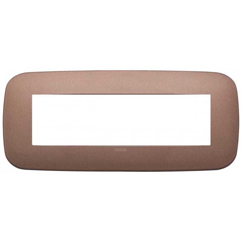 Placca Vimar Arkè Round 7 moduli Metallo bronzo matt 19687.24