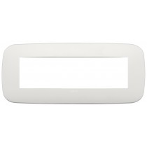 Placca Vimar Arkè Round 7 moduli Metallo perla matt 19687.25