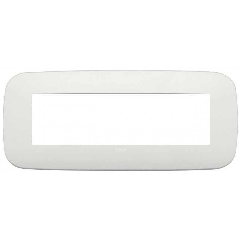 Placca Vimar Arkè Round 7 moduli Metallo perla matt 19687.25