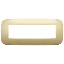 Placca Vimar Arkè Round 7 moduli oro Metallo codice 19687.27