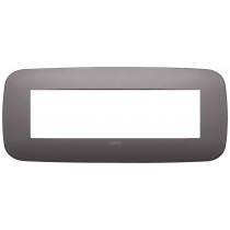 Placca Vimar Arkè Round 7 moduli Metallo nichel dark 19687.29