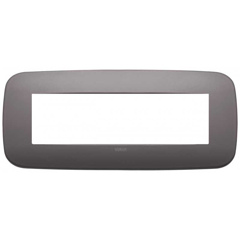 Placca Vimar Arkè Round 7 moduli Metallo nichel dark 19687.29