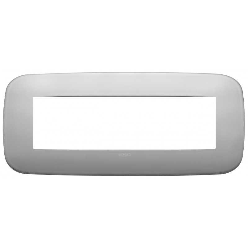 Placca Vimar Arkè Round 7 moduli Metallo nichel matt 19687.30