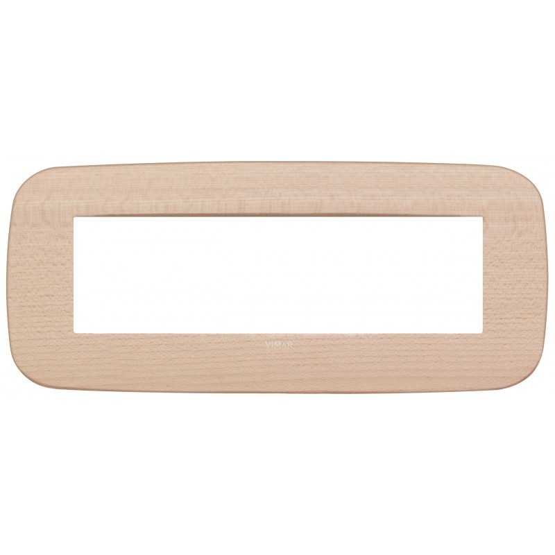 Placca Vimar Arkè Round 7 moduli Legno naturale acero 19687.53