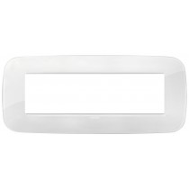 Placca Vimar Arkè Round 7 moduli Reflex ghiaccio codice 19687.66