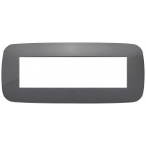 Placca Vimar Arkè Round 7 moduli grigio tecnopolimero 19687.82