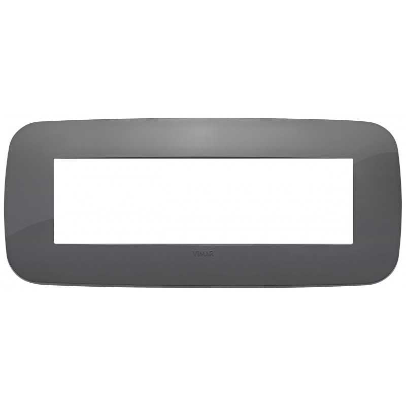 Placca Vimar Arkè Round 7 moduli grigio tecnopolimero 19687.82