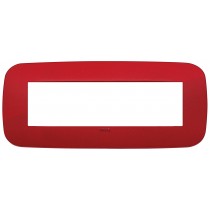 Placca Vimar Arkè Round 7 moduli rosso tecnopolimero 19687.85