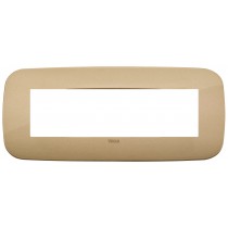 Placca Vimar Arkè Round 7 moduli tecnopolimero oro antico 19687.88