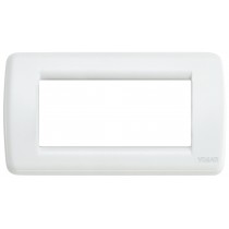 Placca Vimar Idea Rondo' 4 Moduli bianco in metallo 16754.01