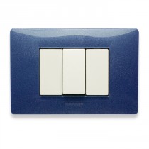 Placca Master Mix Blu vega in tecnopolimero 3 posti 21MX353