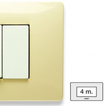 Placca Master Mix Bianco Parigi in tecnopolimero 4 posti 21MX124