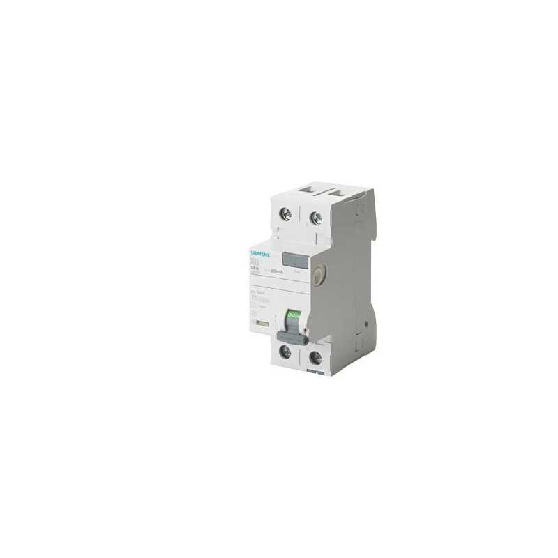 Interruttore Differenziale puro 25A 0,3 Tipo A Selettivo Siemens 5SV36128