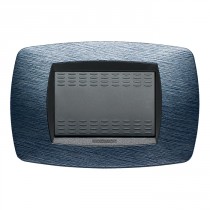 Placca Master Modo Satinato blu  in tecnopolimero 3 posti 39TC523