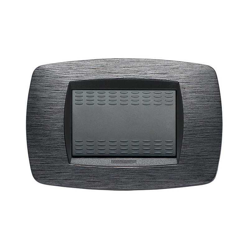 Placca Master Modo Satinato grigio  in tecnopolimero 3 posti 39TC513