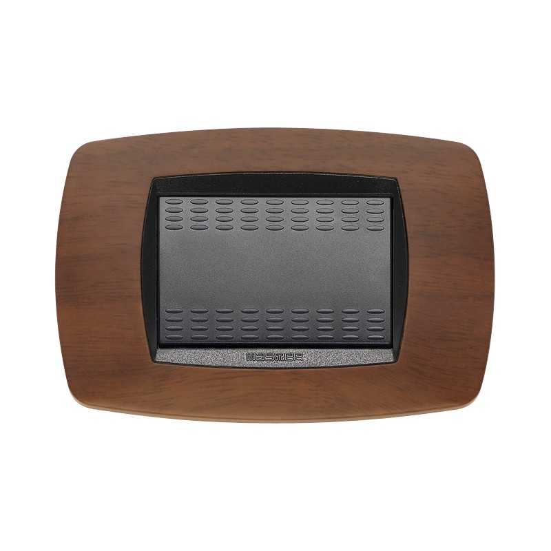 Placca Master Modo Noce scuro in tecnopolimero 3 posti 39TC453