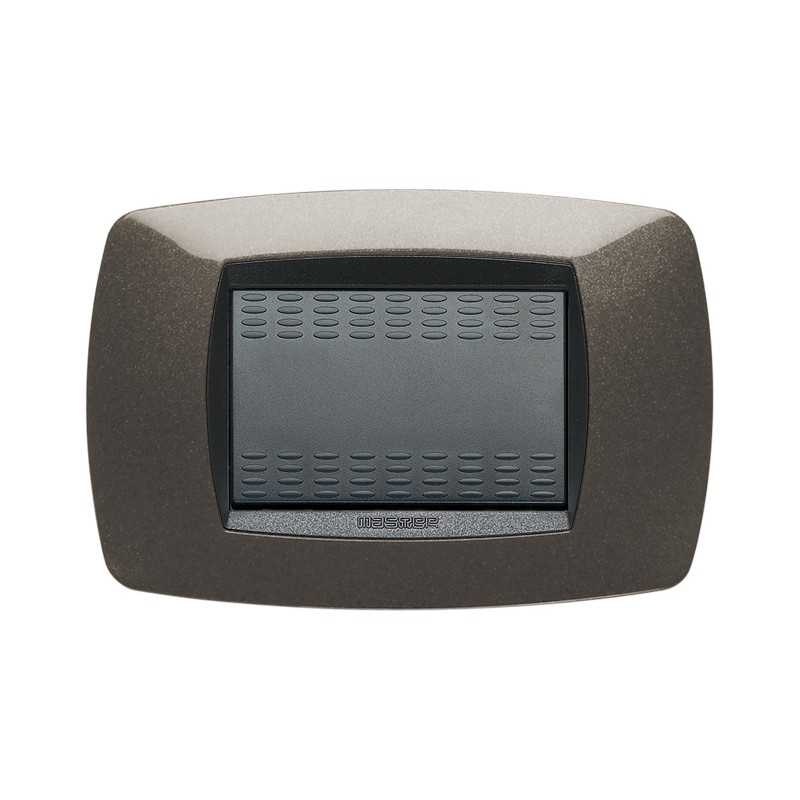 Placca Master Modo Grigio antracite in tecnopolimero 3 posti 39TC383