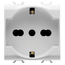 PRESA SCHUKO BIPASSO BIANCA CHORUS GW10204 GEWISS